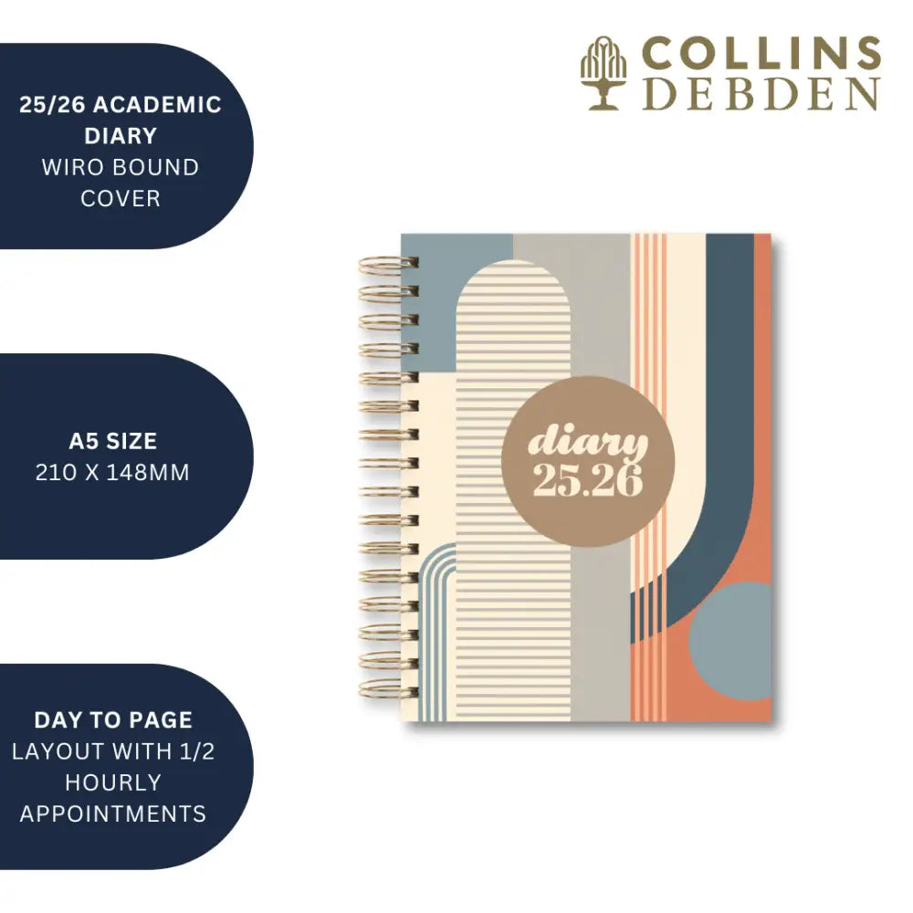 Scandi A5 Day to Page Mid/Academic Year Diary Planner 2025 2026 Fashion Diaries