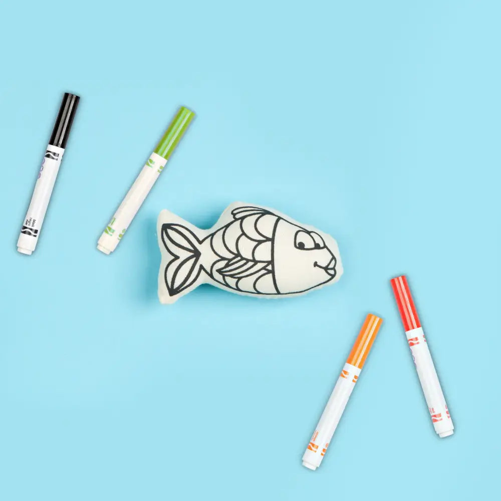 Sea Life Adventure Coloring Set Starfish Turtle & Fish | Kiboo Kids Stuffed Animal