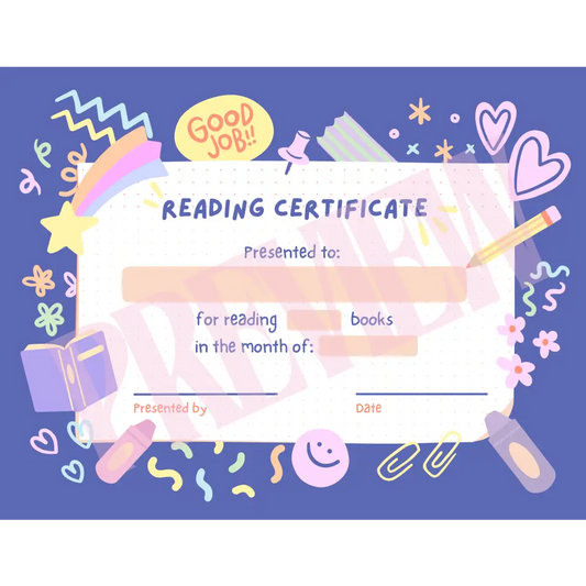 Star Reader Achievement Certificate - Reading Certificate Digital Download