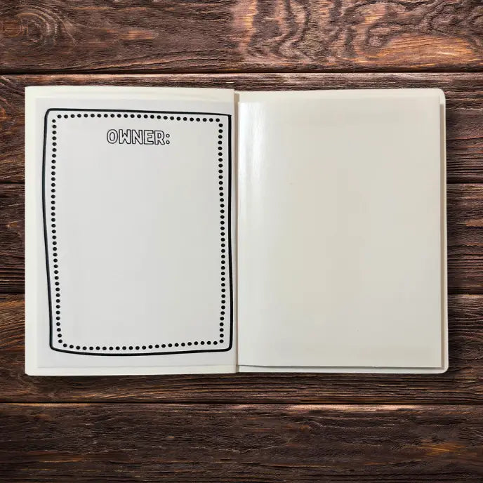 Sticker Collection Booklet | Reusable Sticker Release Paper | Eco Friendly | 10 Pages (Front & Back) | 4.25” x 5.25”