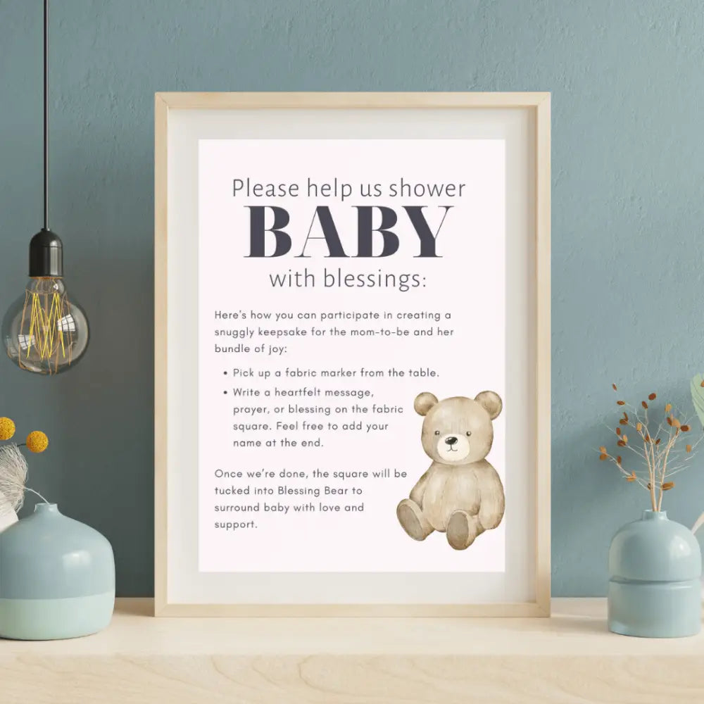 Toffee Blessing Bear® Baby Shower Bundle Prayer Bear