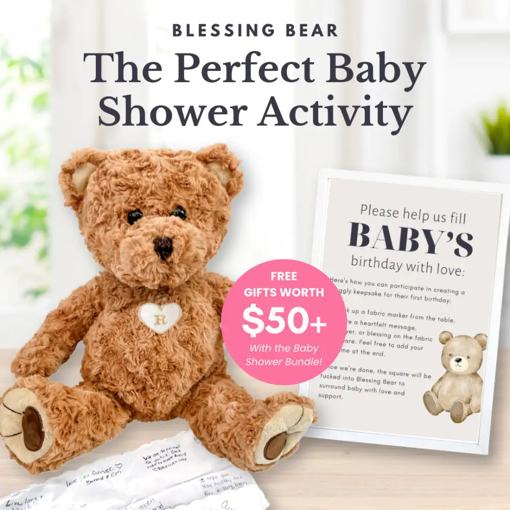 Toffee Blessing Bear® Baby Shower Bundle Prayer Bear