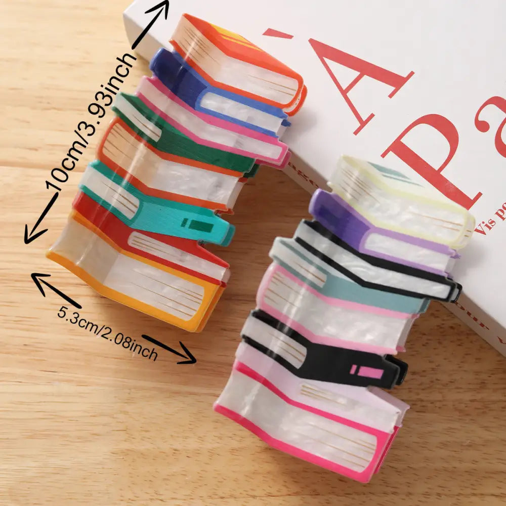 Women’s Bookish Acrylic Claw Clip - Hair Accessories