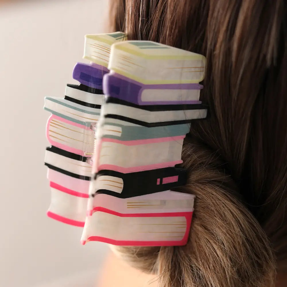 Women’s Bookish Acrylic Claw Clip - Hair Accessories