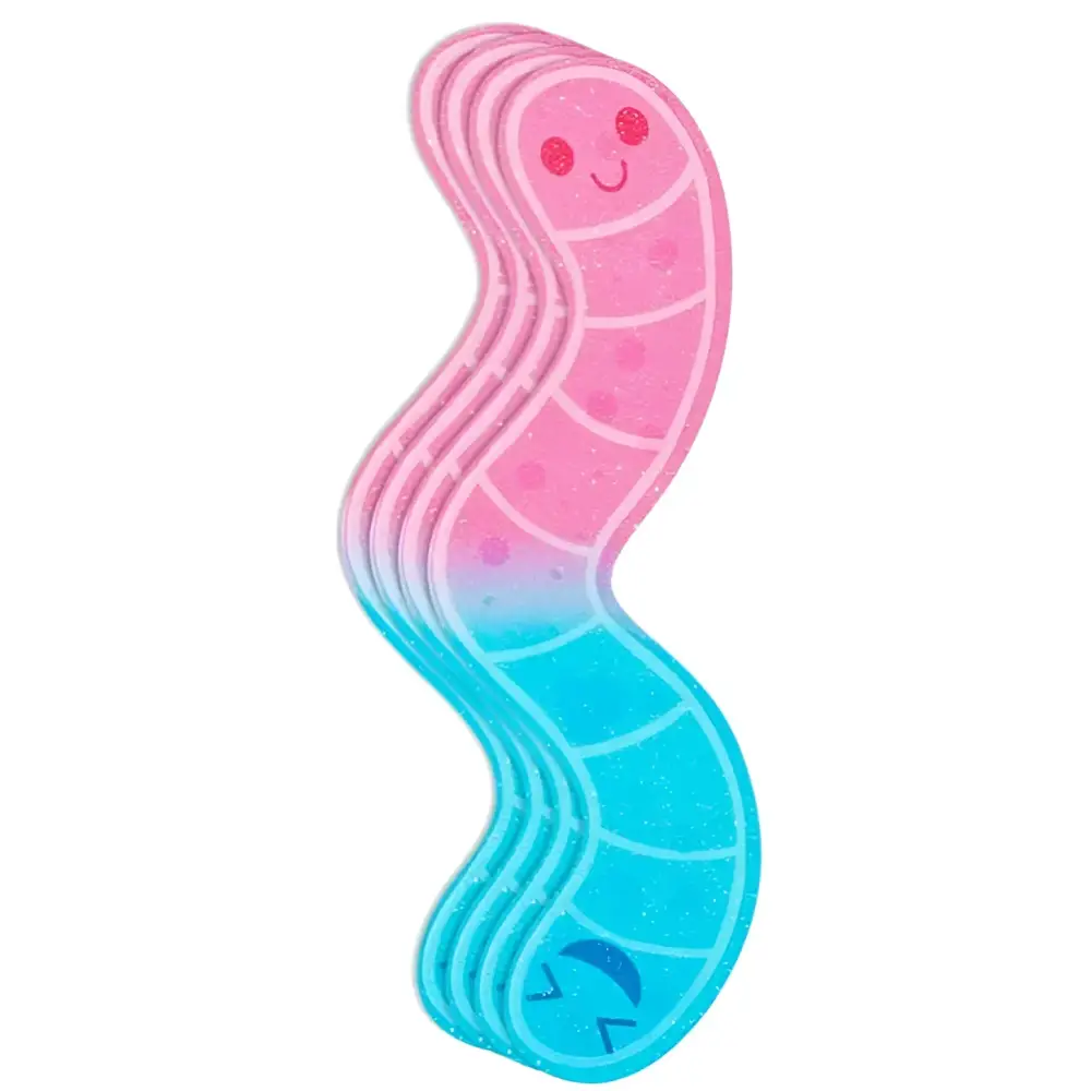 Wormy Bookmarks - Blue/Pink - Bookmark