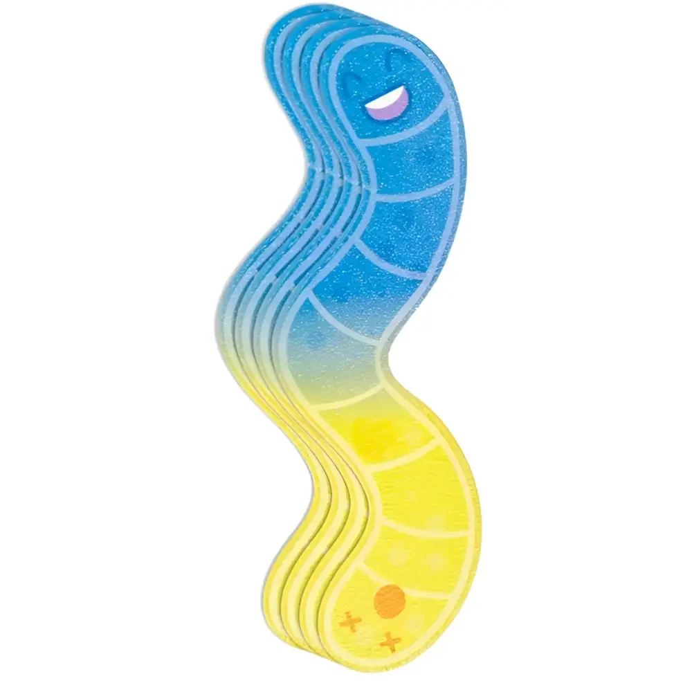 Wormy Bookmarks - Purple/Yellow - Bookmark