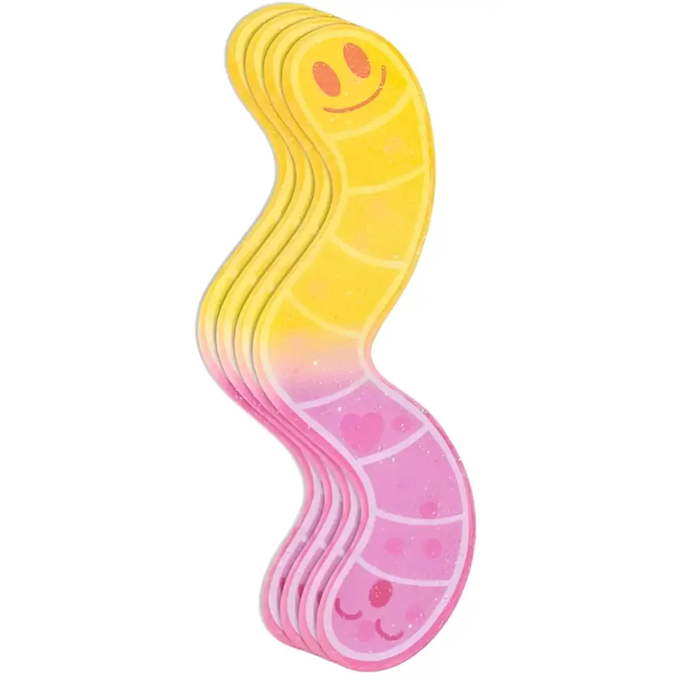 Wormy Bookmarks - Yellow/Pink - Bookmark