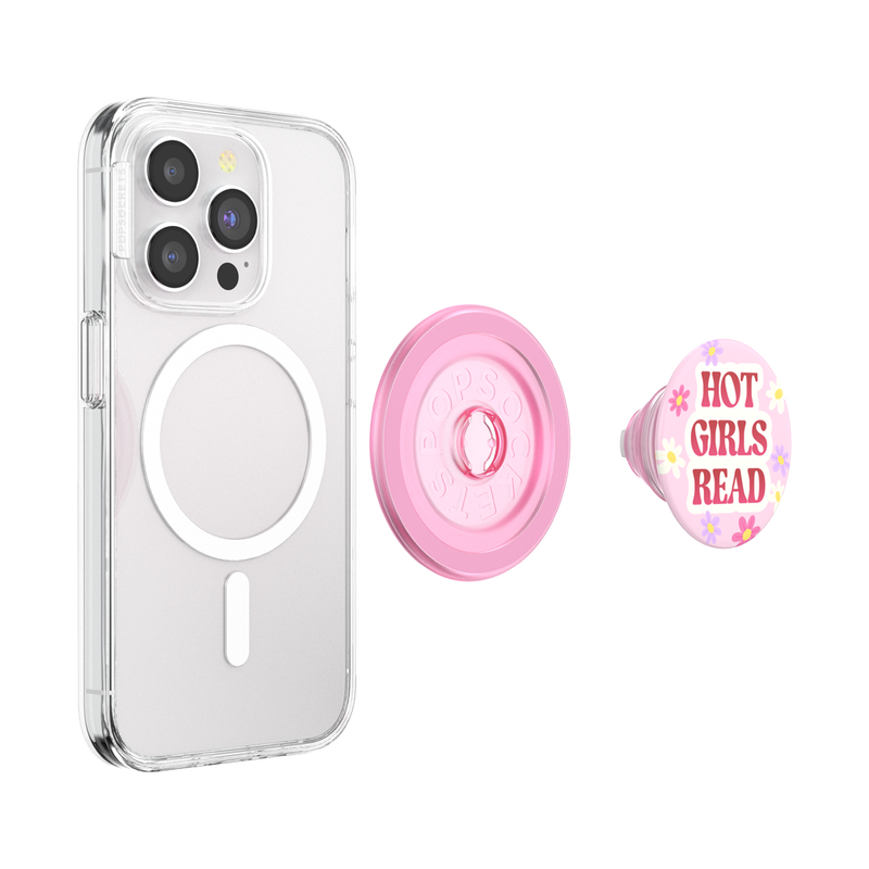 PopSockets MagSafe Phone Grip - Hot Girls Read Pink