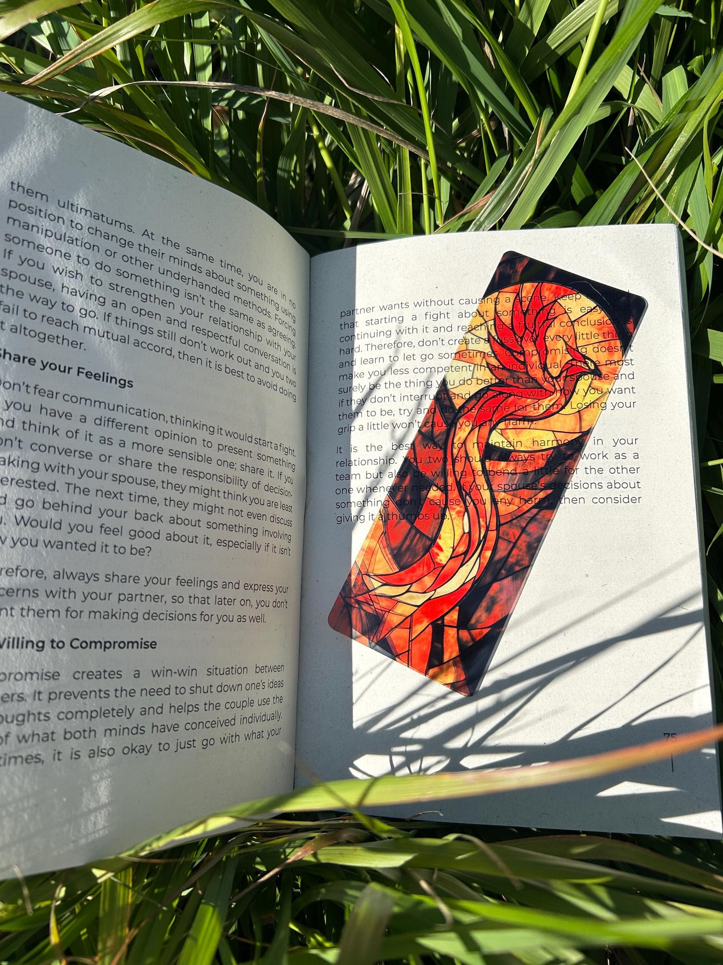 Rising Phoenix Bookmark – Handmade Mythical Creature Bookmark, Firebird Page Marker, Inspirational Gift, Fantasy Lover Bookmark