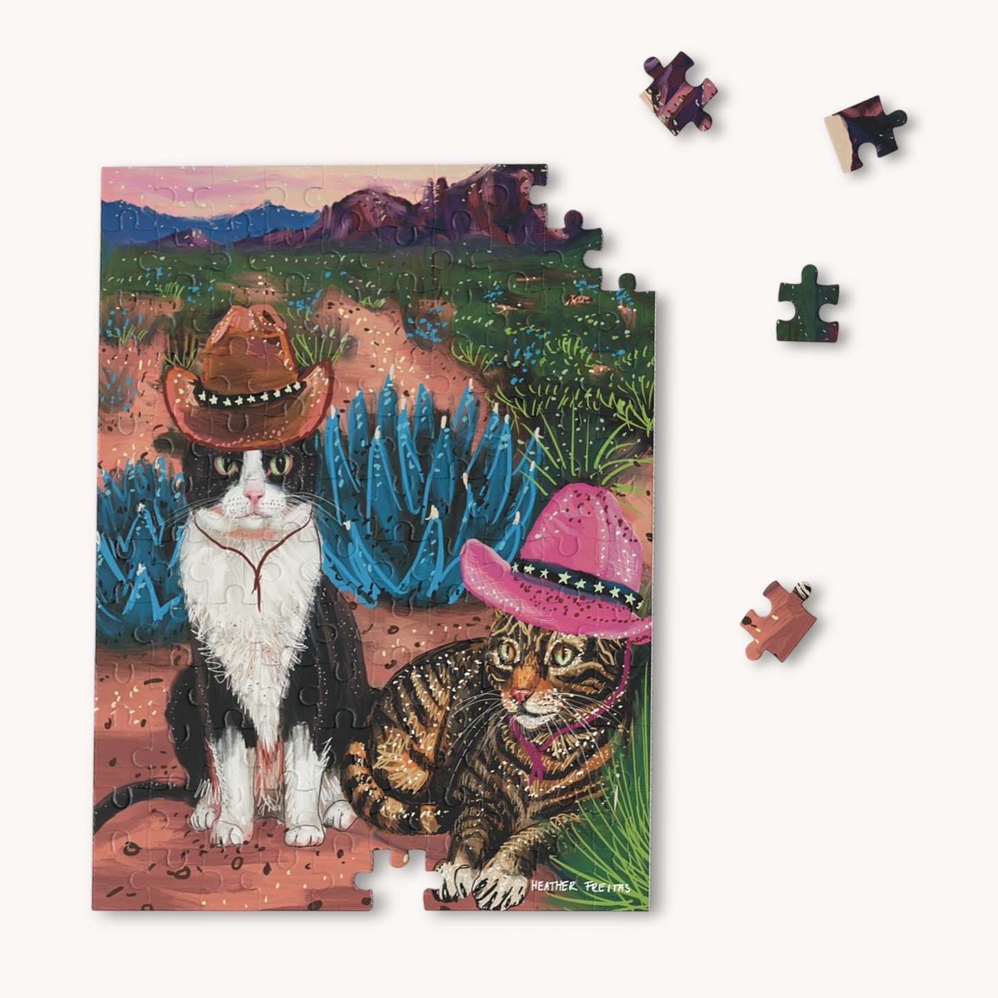 Cowboy Cats Fine Art Puzzle