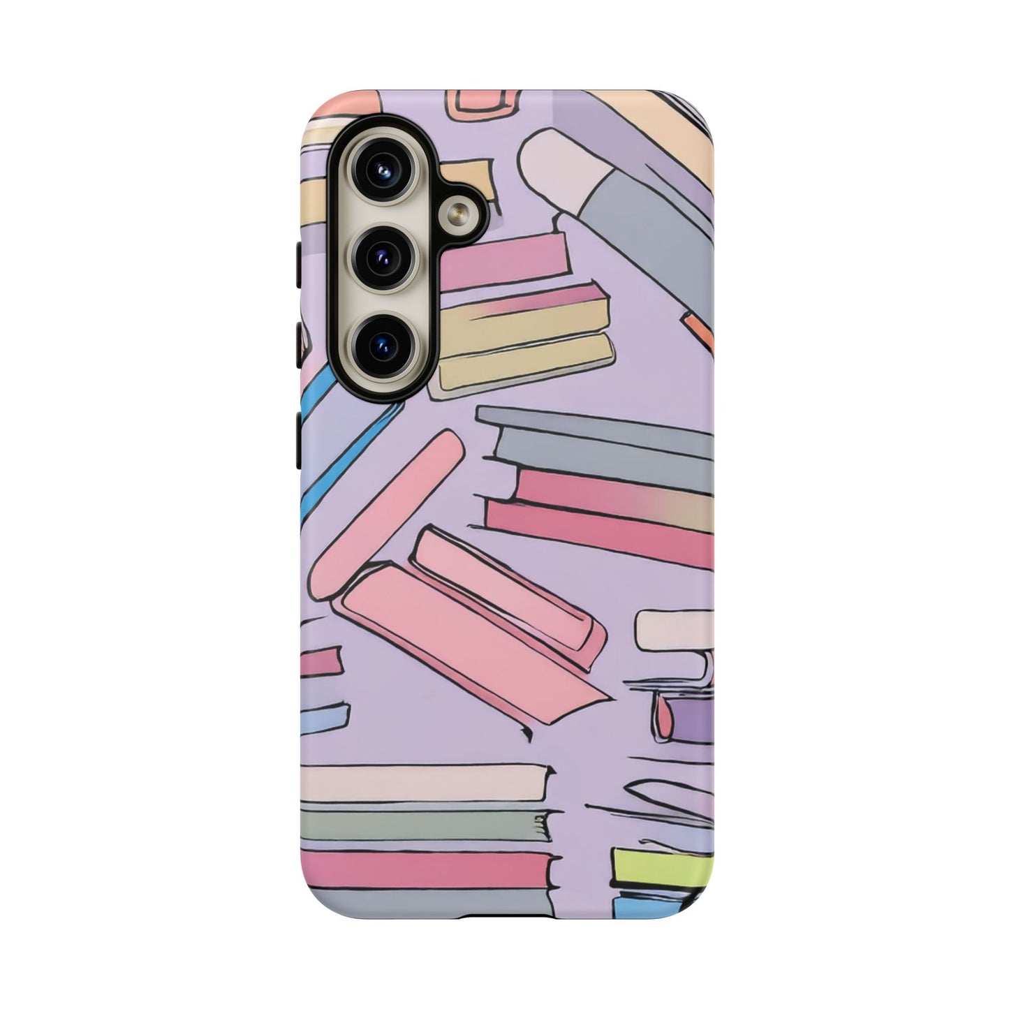 Books Pattern Tough Cases for Most Phone Types