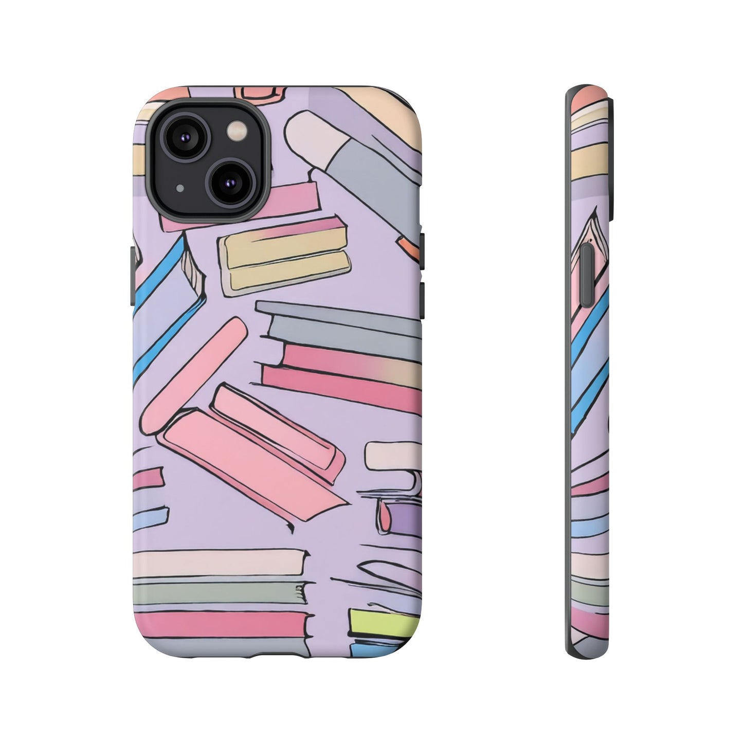 Books Pattern Tough Cases for Most Phone Types