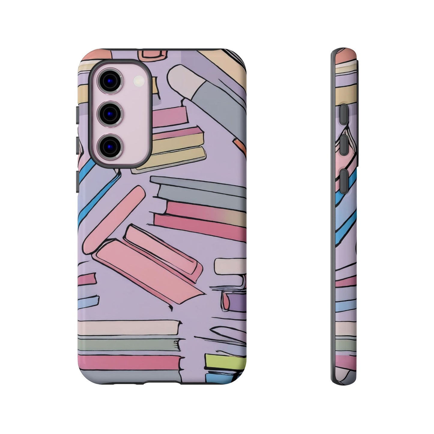 Books Pattern Tough Cases for Most Phone Types