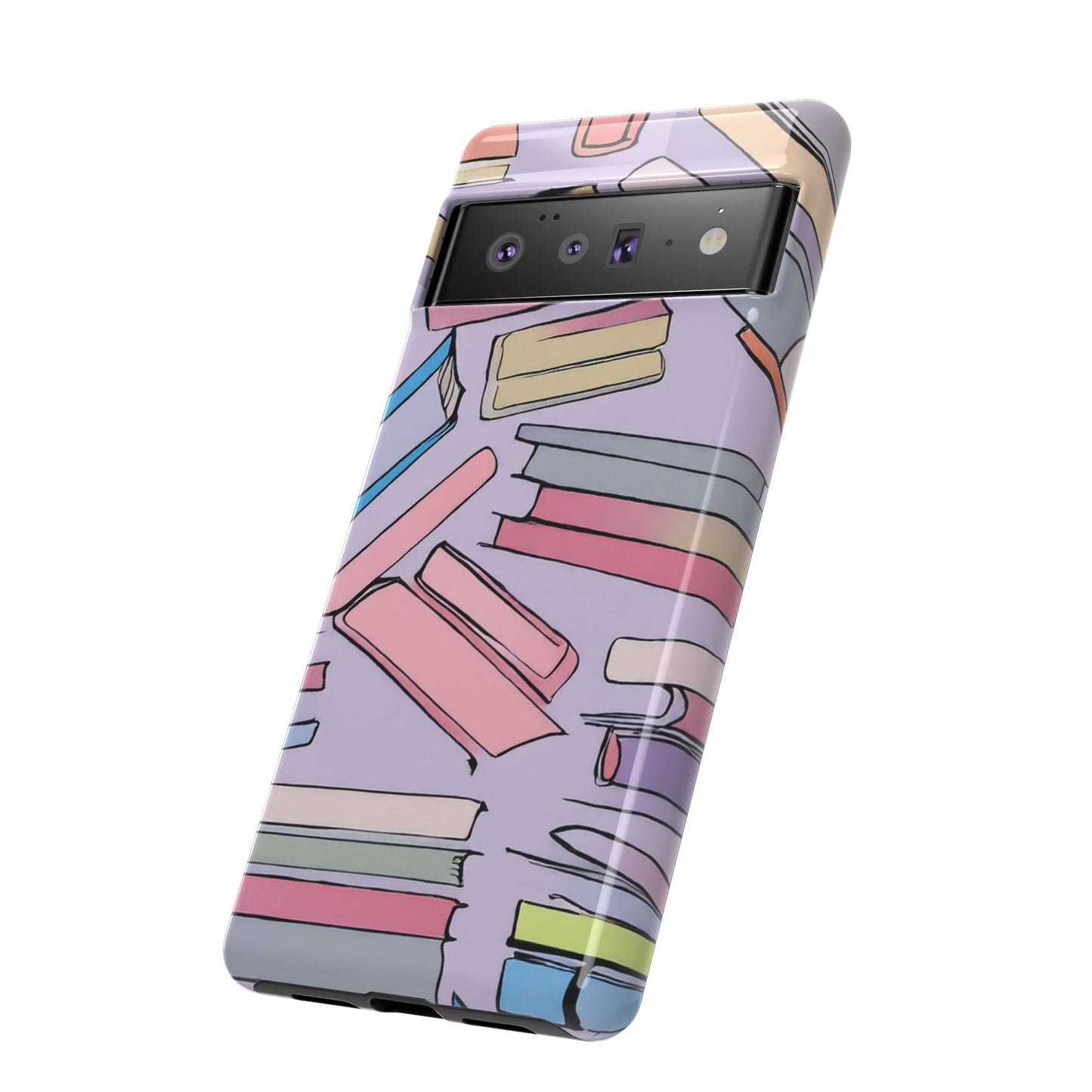 Books Pattern Tough Cases for Most Phone Types