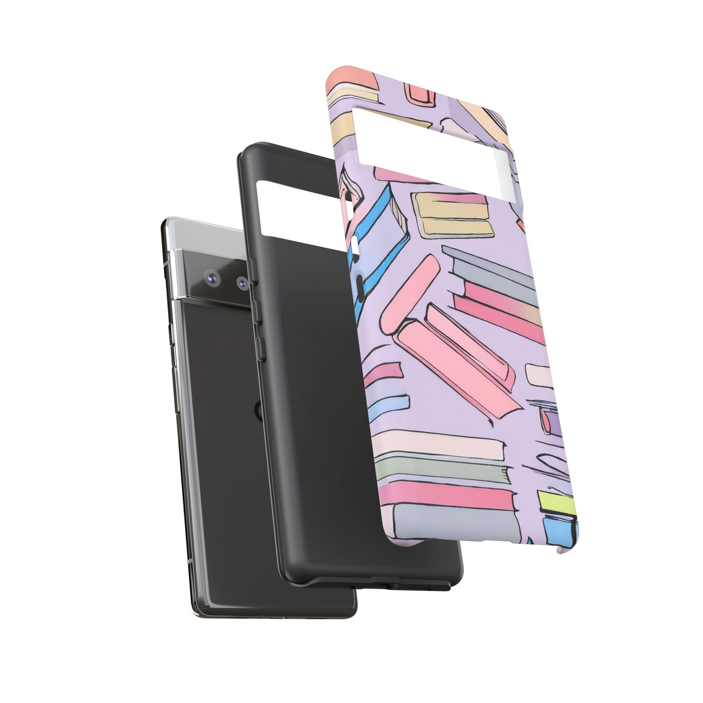 Books Pattern Tough Cases for Most Phone Types