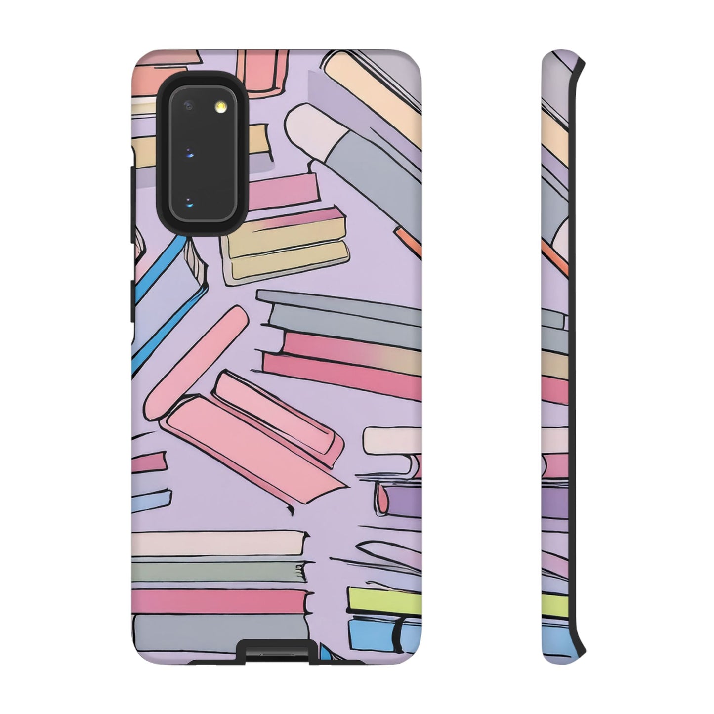 Books Pattern Tough Cases for Most Phone Types