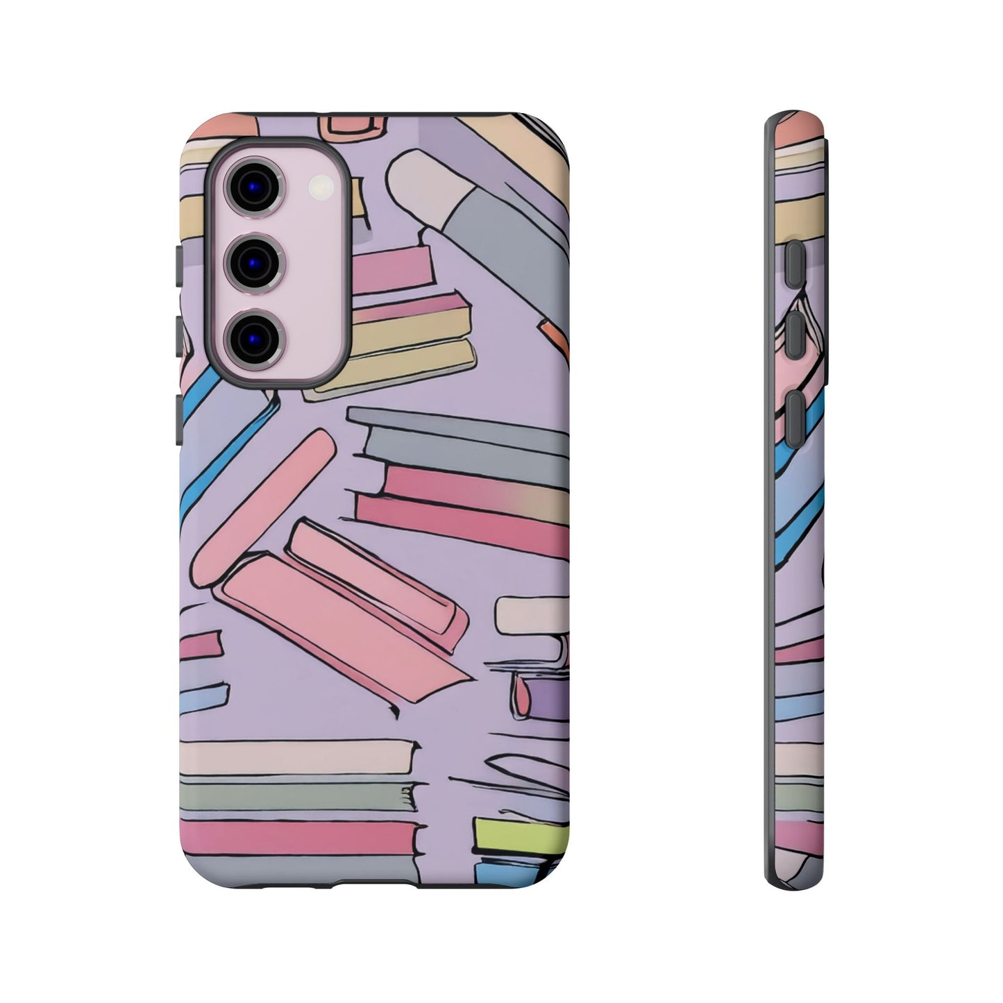 Books Pattern Tough Cases for Most Phone Types