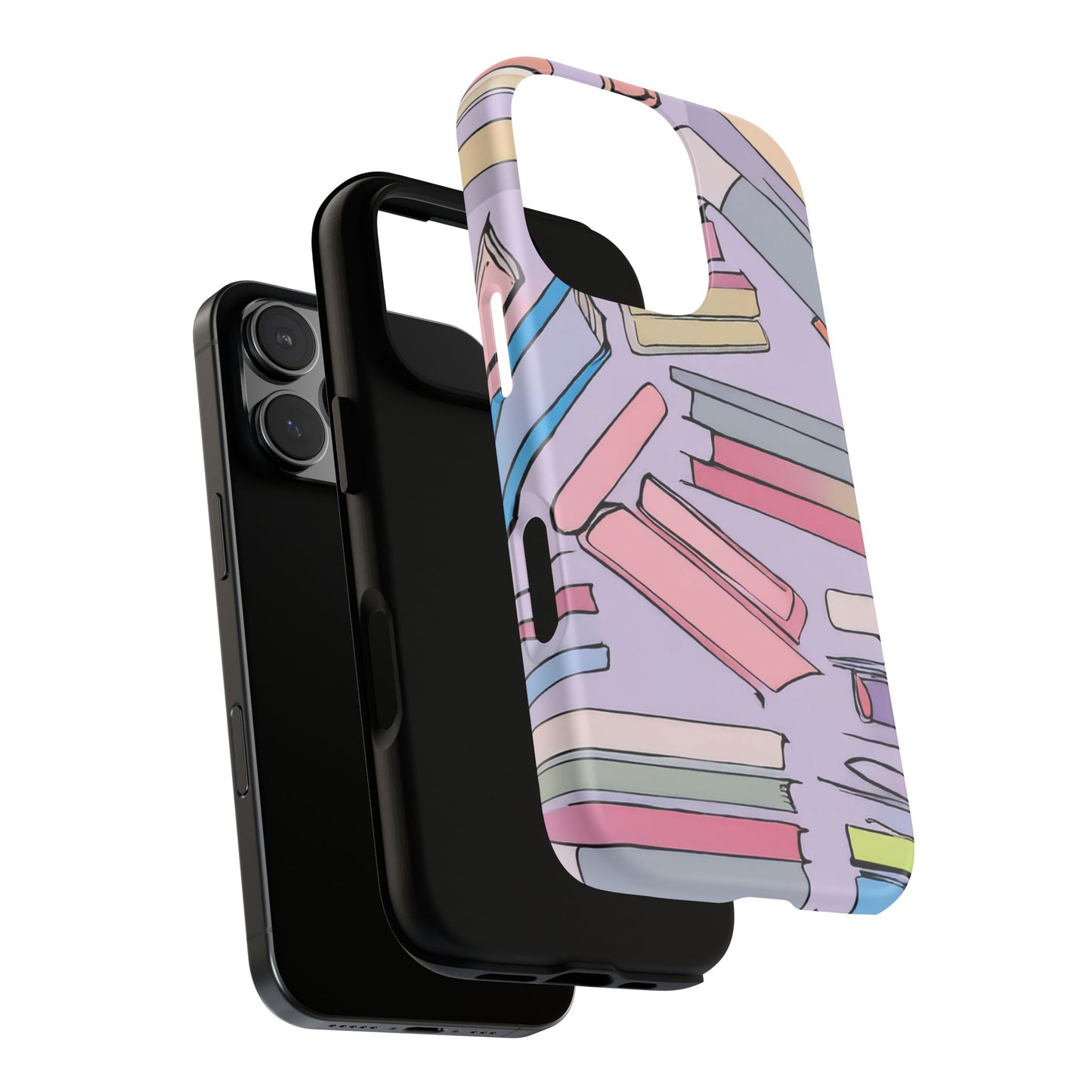 Books Pattern Tough Cases for Most Phone Types