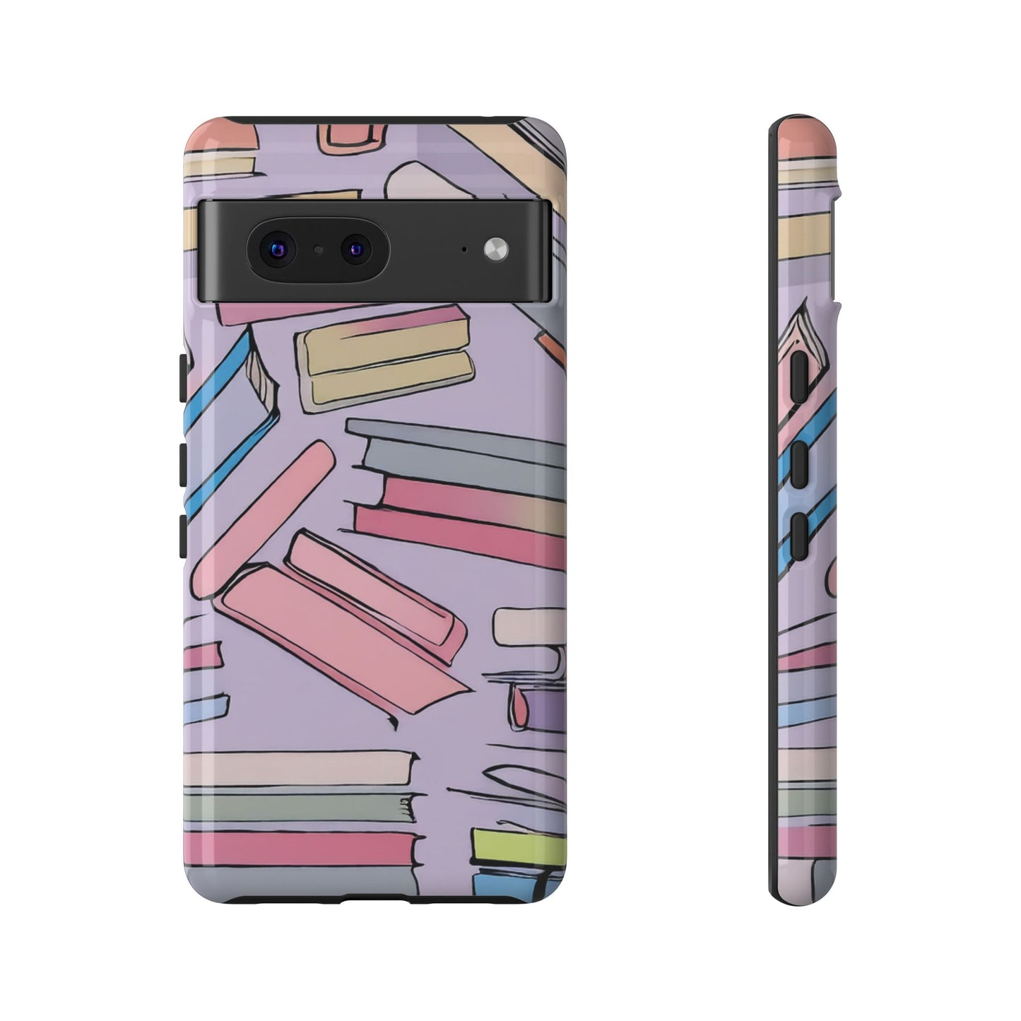 Books Pattern Tough Cases for Most Phone Types