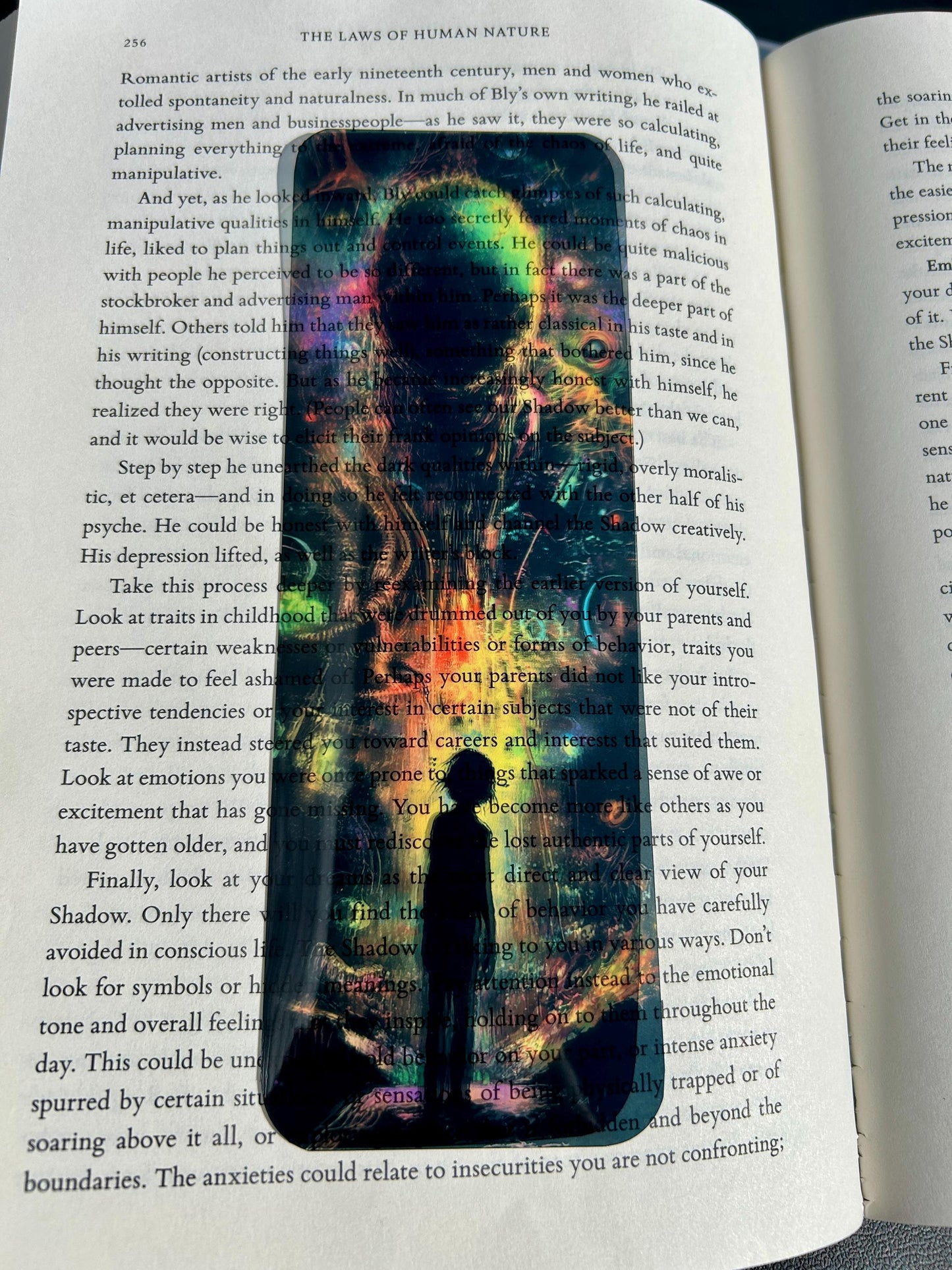Blacklight Space Art Bookmark – Neon Cosmic Alien & Silhouette Scene, Trippy Galaxy Bookmark for Sci-Fi, Fantasy, and Dreamscape Lovers
