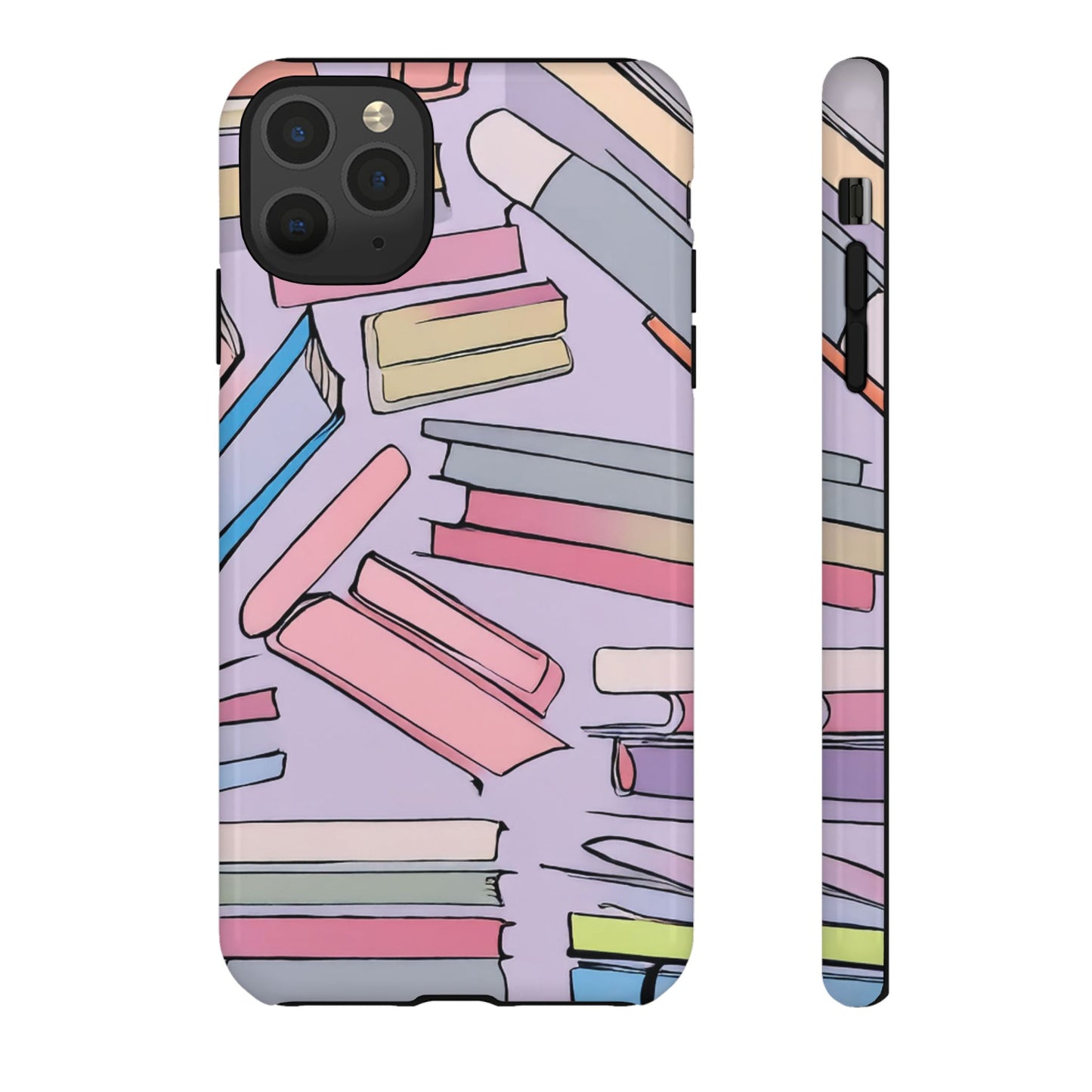 Books Pattern Tough Cases for Most Phone Types