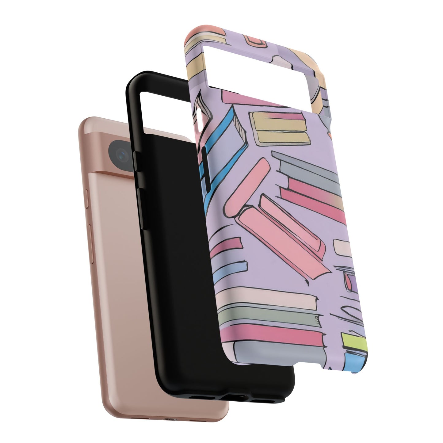 Books Pattern Tough Cases for Most Phone Types