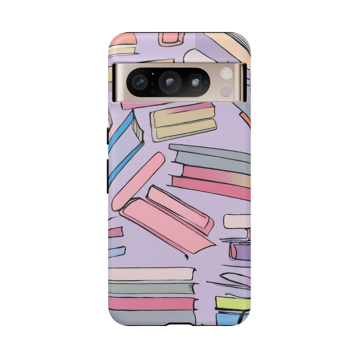 Books Pattern Tough Cases for Most Phone Types