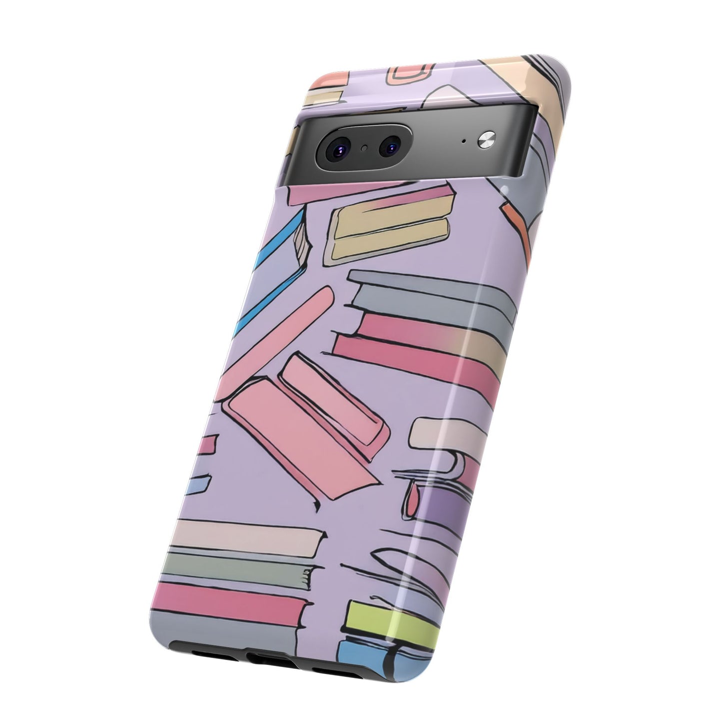 Books Pattern Tough Cases for Most Phone Types