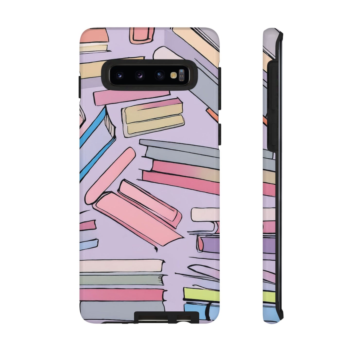 Books Pattern Tough Cases for Most Phone Types