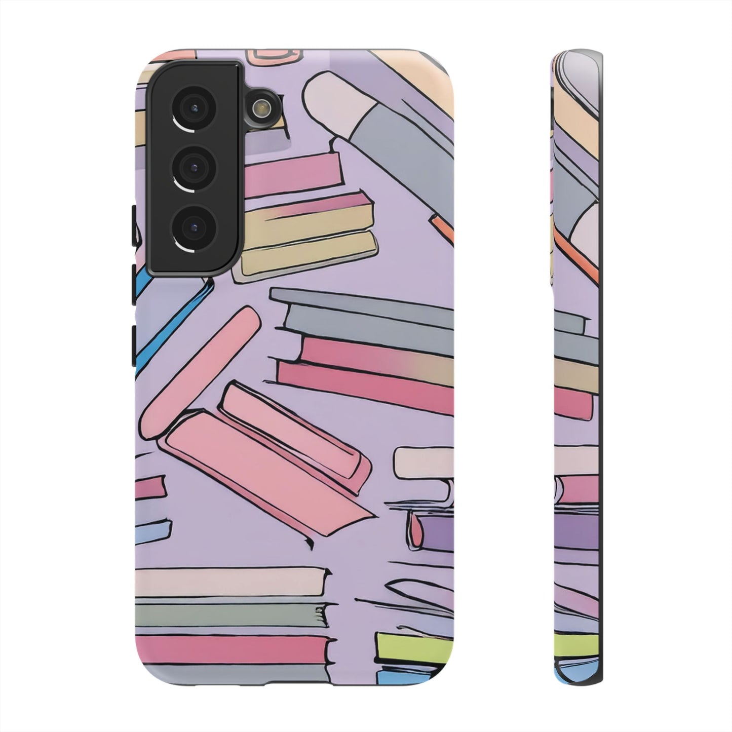 Books Pattern Tough Cases for Most Phone Types