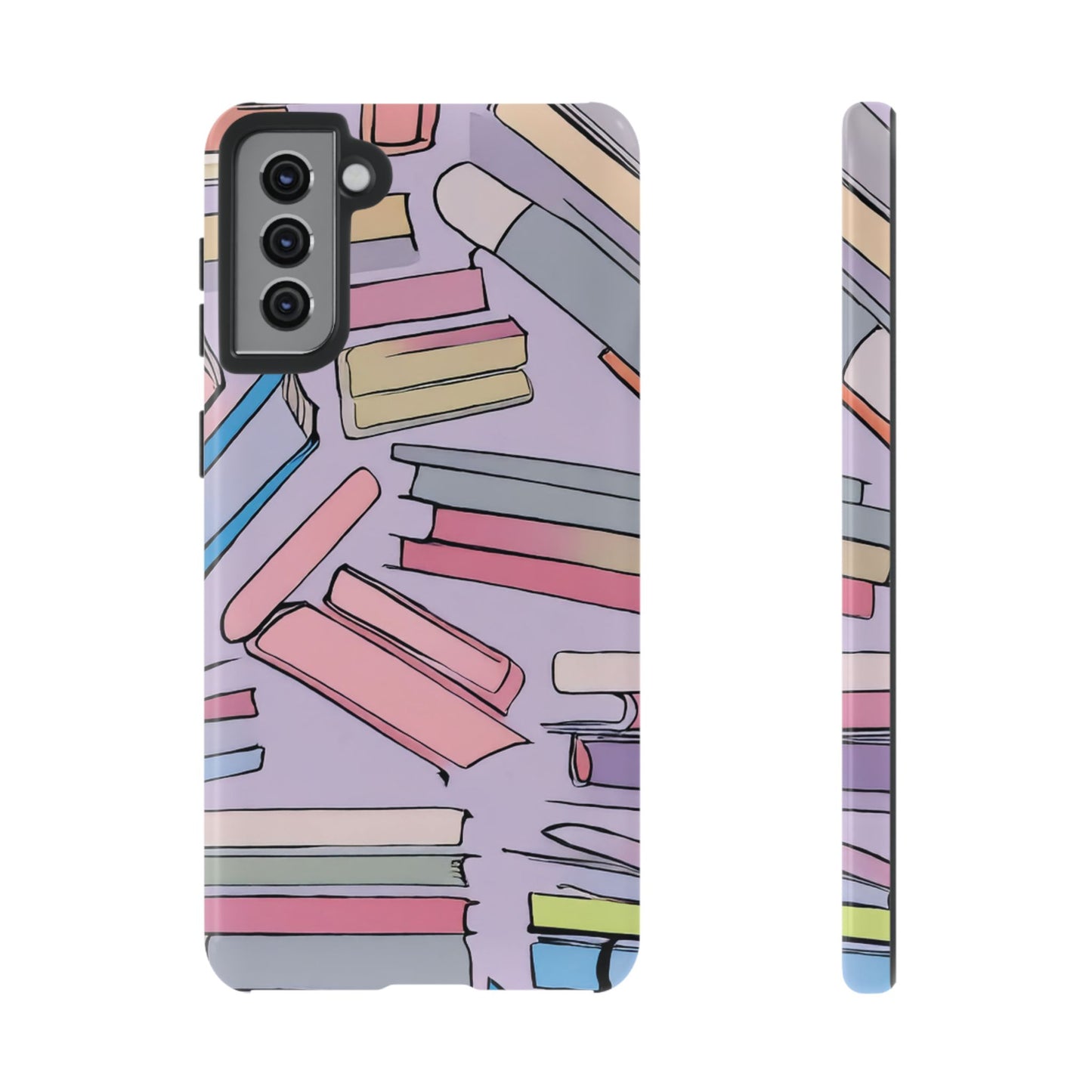 Books Pattern Tough Cases for Most Phone Types