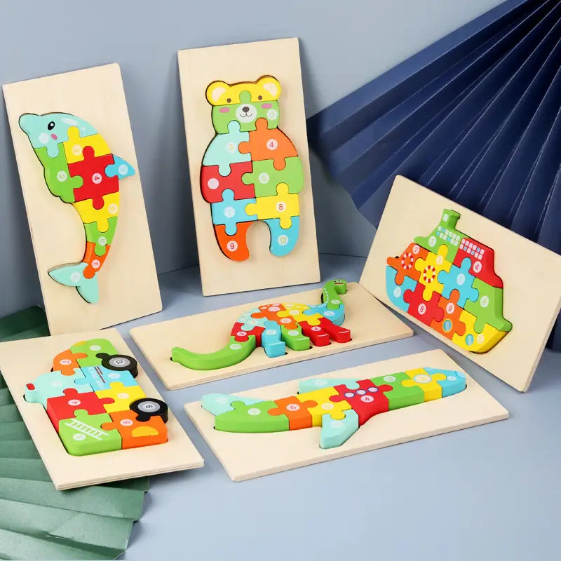 Children’s Cartoon Number Animal Puzzle
