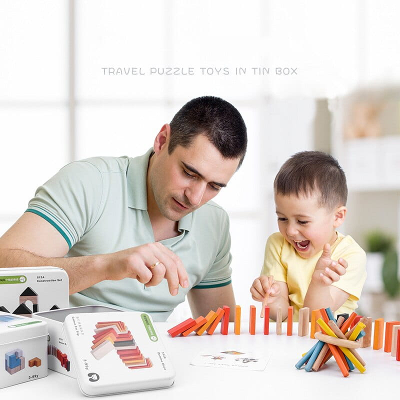 Wooden Puzzle Building Blocks