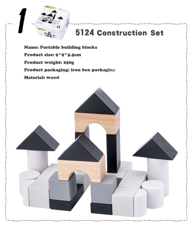 Wooden Puzzle Building Blocks