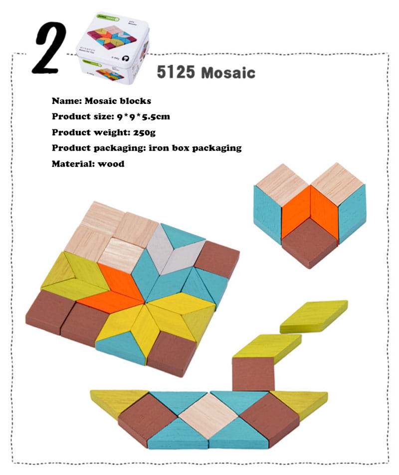 Wooden Puzzle Building Blocks