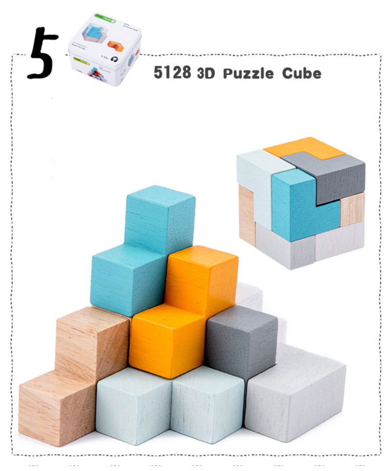 Wooden Puzzle Building Blocks