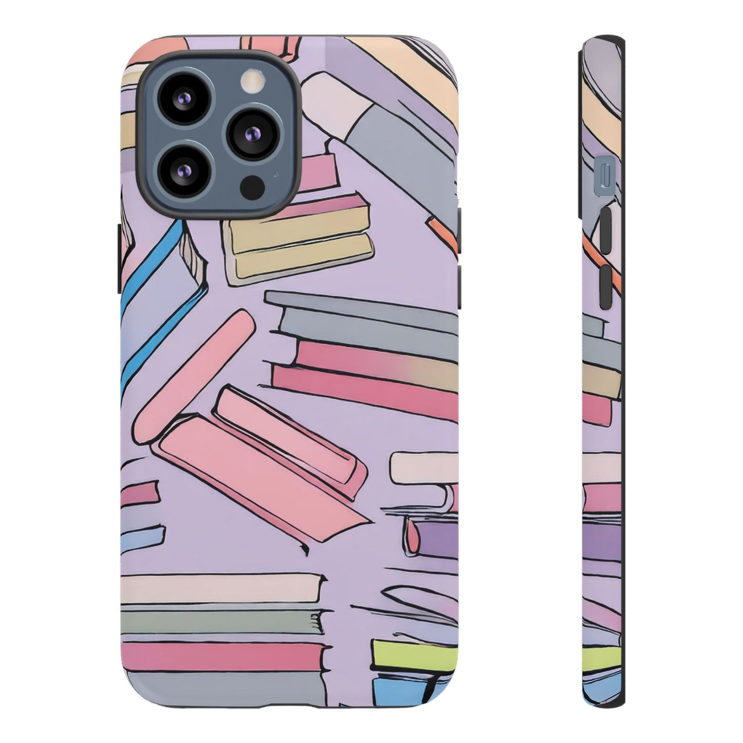 Books Pattern Tough Cases for Most Phone Types