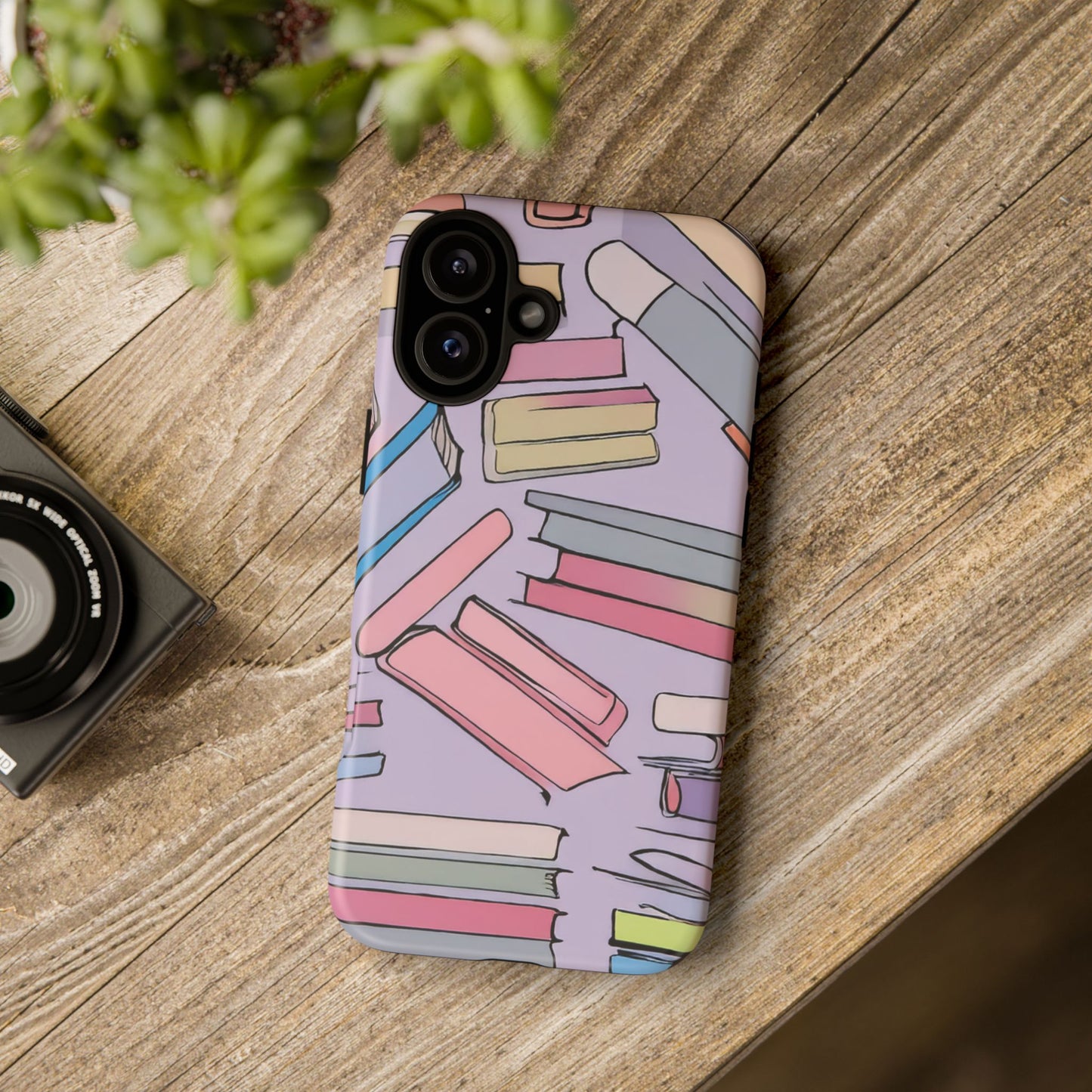 Books Pattern Tough Cases for Most Phone Types