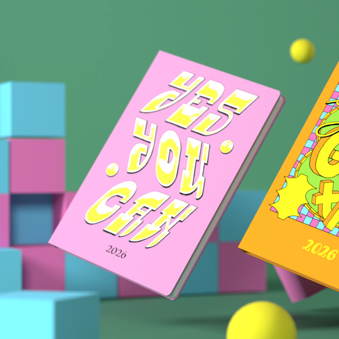 Ben Wookcock Positive - A5  Week-To-View - Diary - 2026 Calendar Year Planner