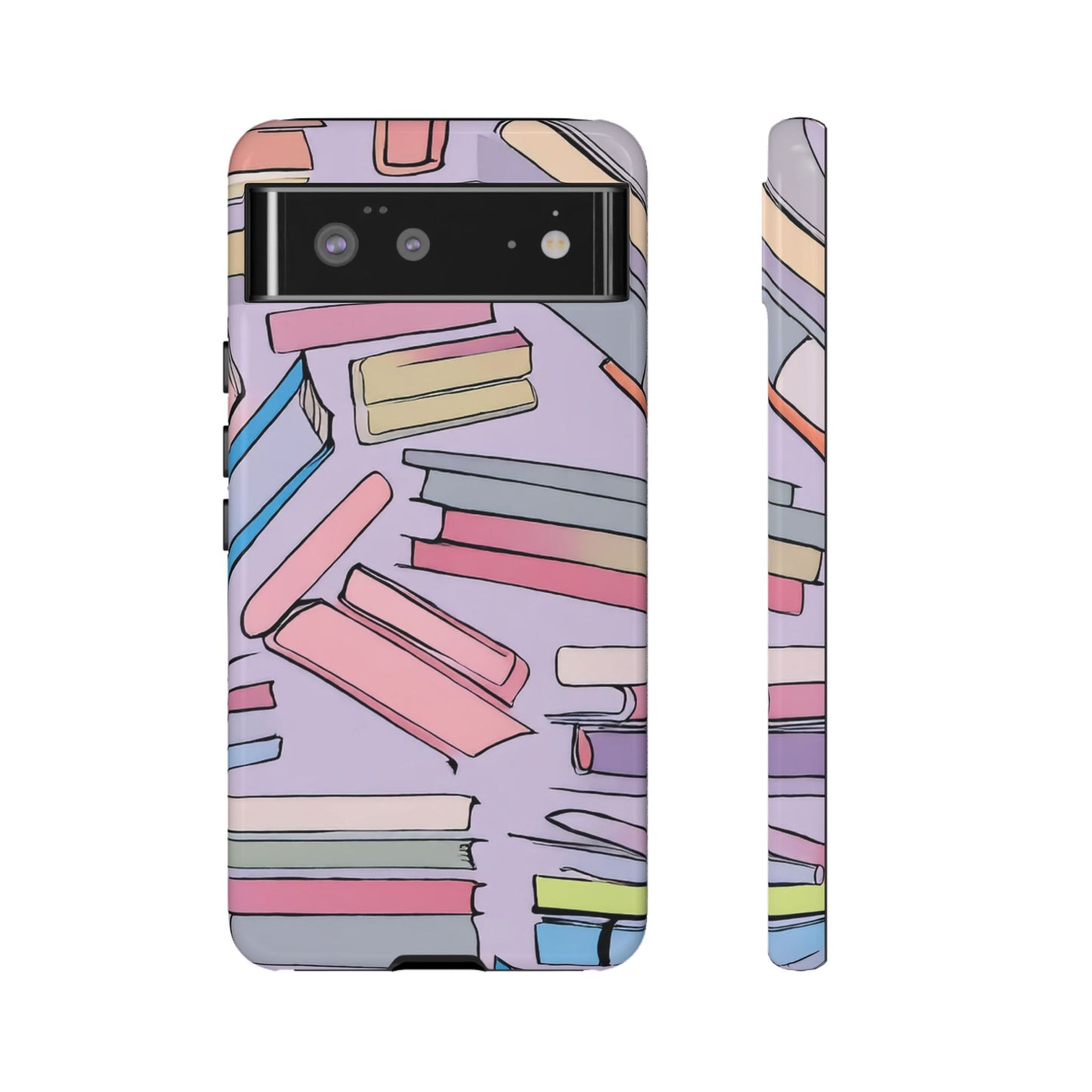 Books Pattern Tough Cases for Most Phone Types