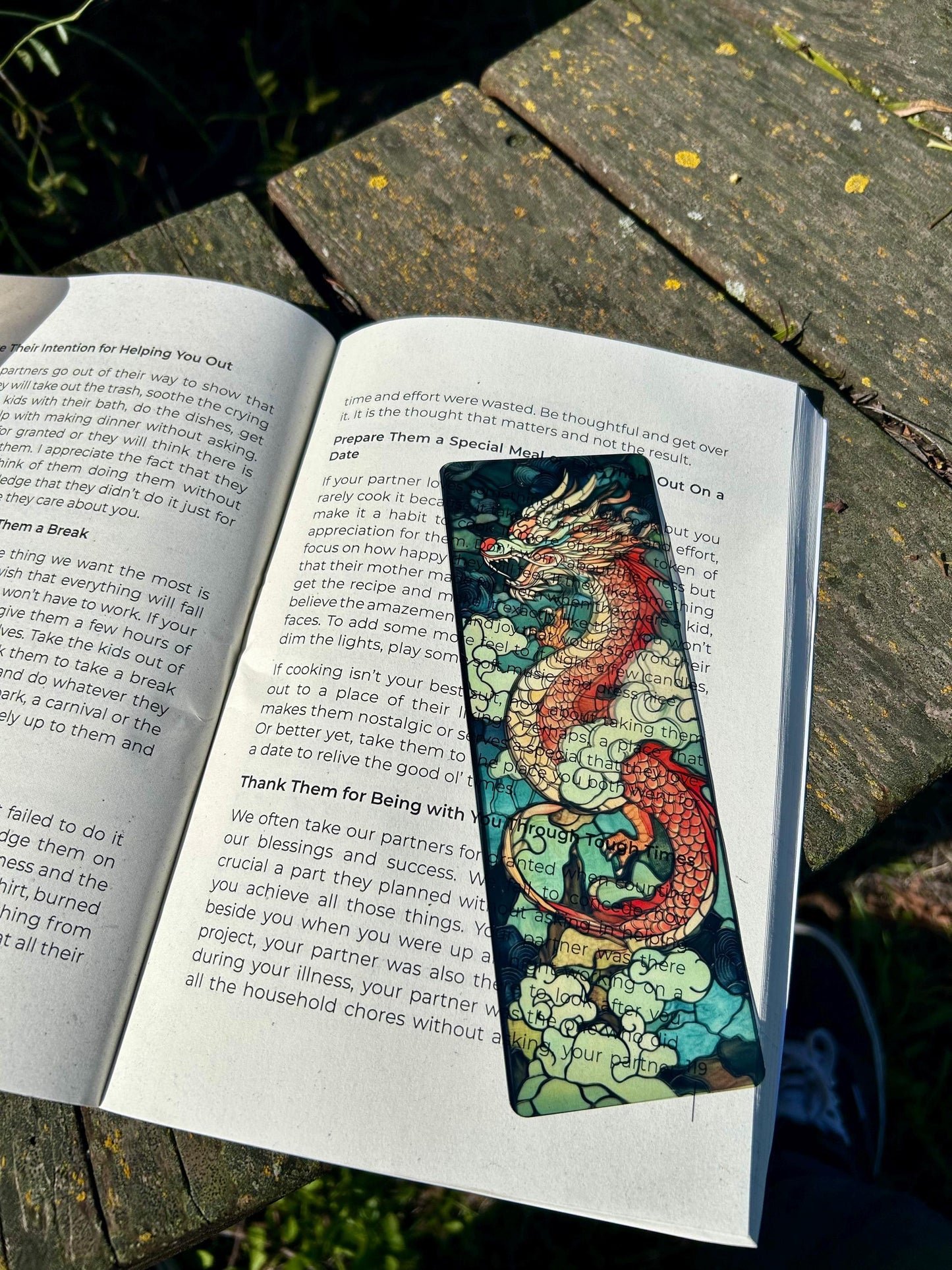 Japanese Traditional Dragon Bookmark - Handcrafted Asian Design - Unique Book Marker - Japanese Art Gift