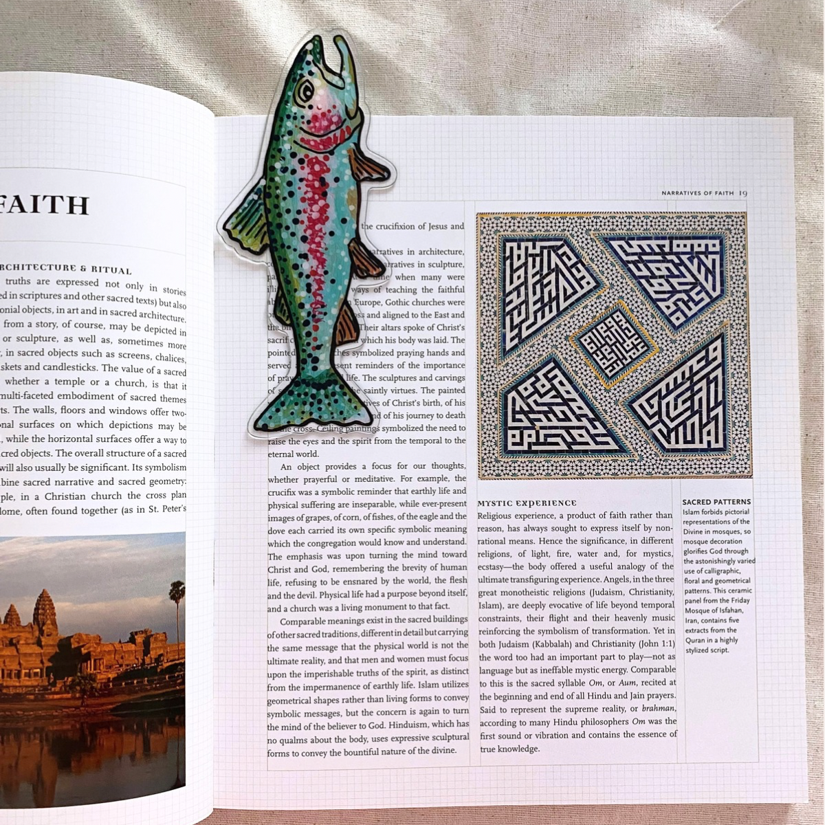 Rainbow Trout Die Cut Acrylic Bookmark ( Medium )