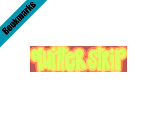 Quitter Strip Bookmark – Retro Orange Design | Hand-Drawn Bookish Gift | Funny Reading Accessory | Laminated Bookmark | Book Lover Humor