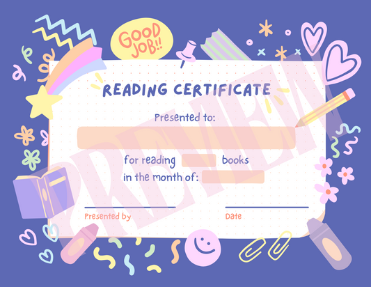 Star Reader Achievement Certificate - Reading Certificate Digital Download - Creative By Sanchez