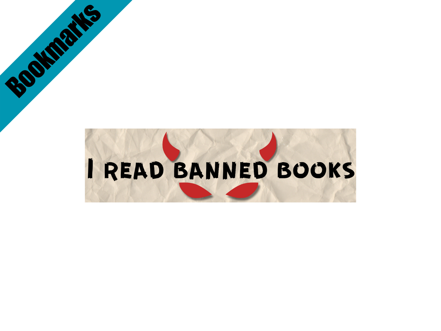 I Read Banned Books Bookmark - Sturdy Laminated Bookmark with Bold Design for Book Lovers and Librarians, Perfect Gift for Literary Rebellion