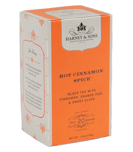 Bolsitas de té premium con especias de canela picante