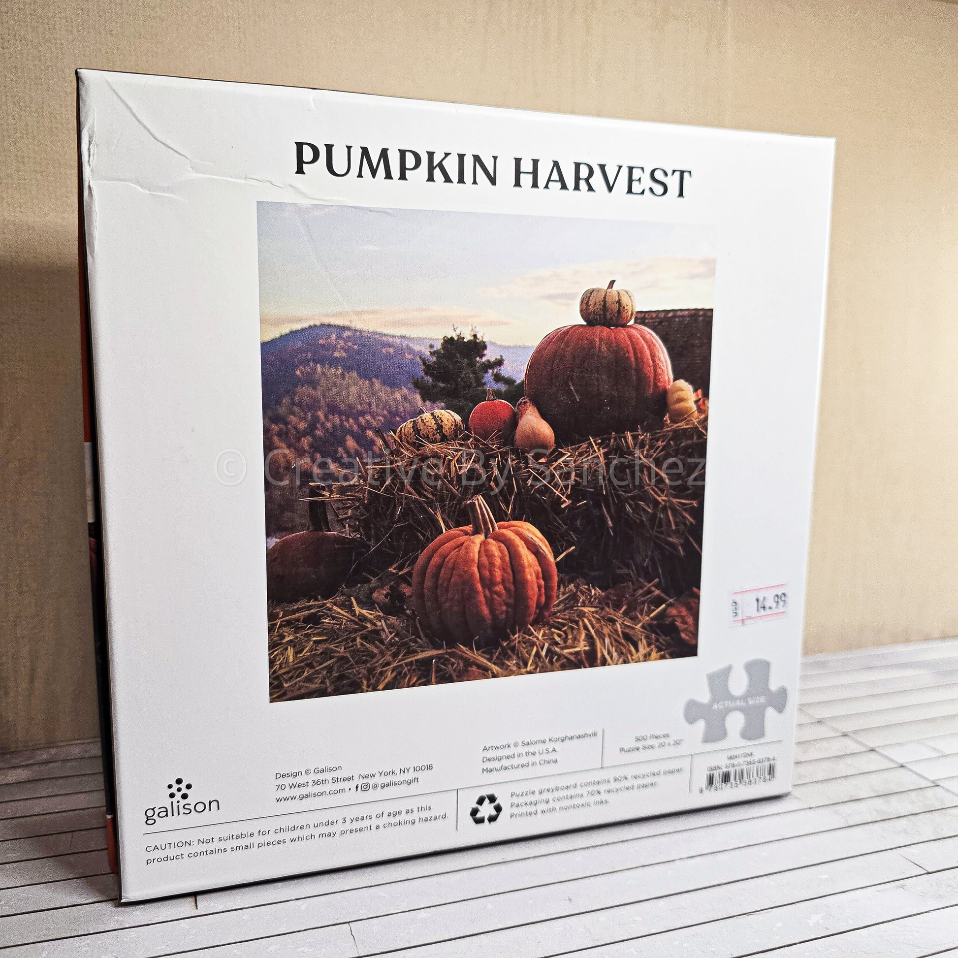 Autumn Holiday Festive Pumpkin 500 Piece Puzzles - Assorted - Creative By Sanchez