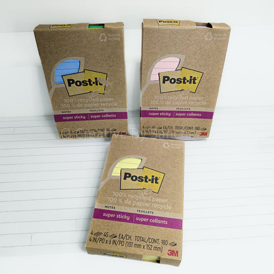 100% Recycled Paper Post-It Notes