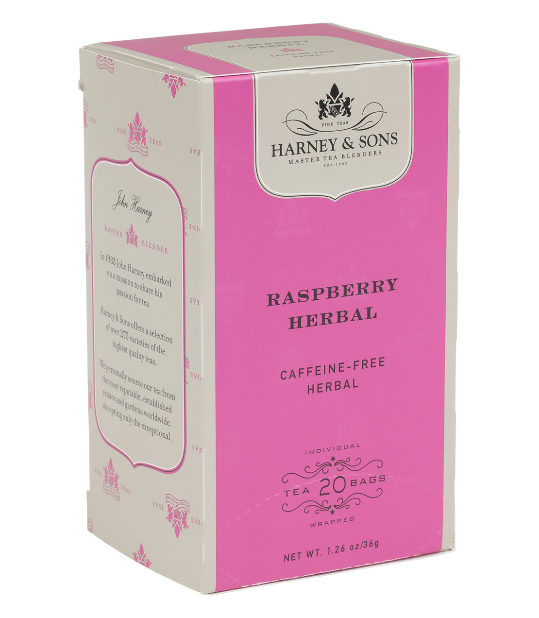 Frambuesa roja, caja de 20 bolsitas de té premium