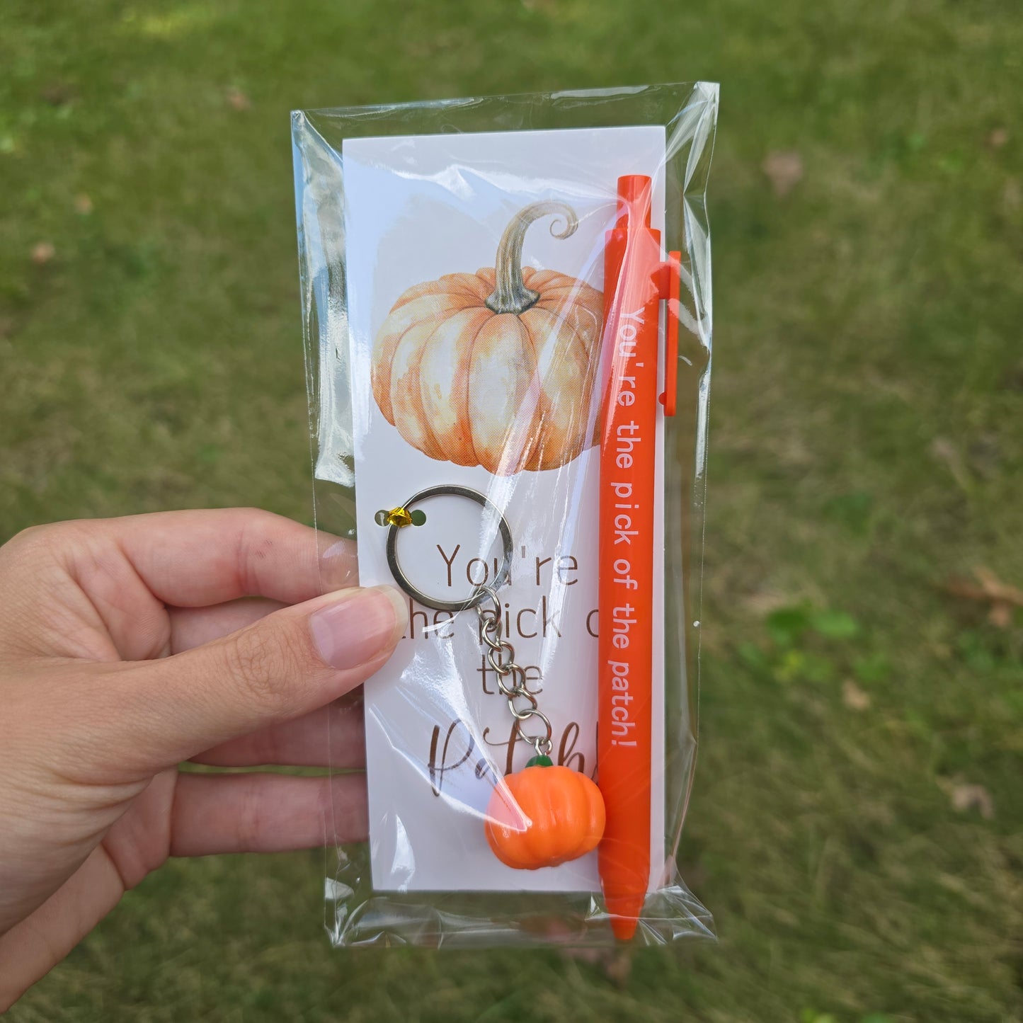 Fall Thanksgiving Pen Keychain Gift Set